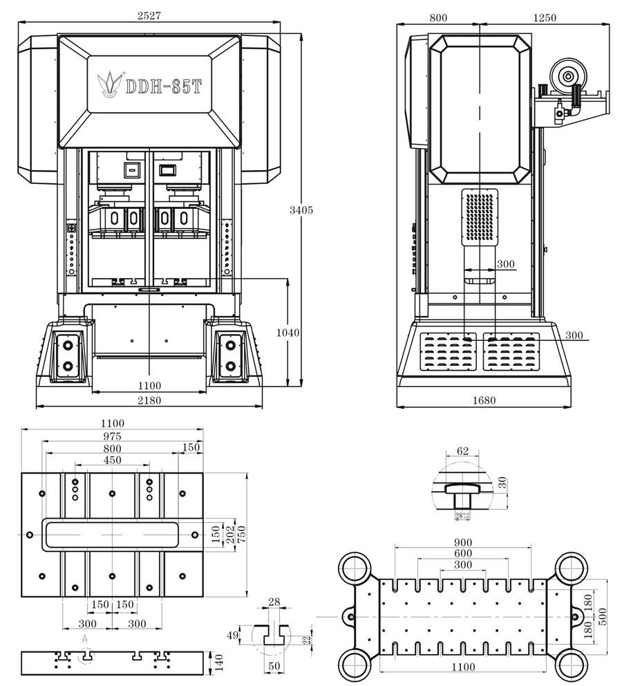 高速電動精密沖床結(jié)構(gòu)圖